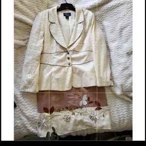 New York City Design Co.  Cream Linen Suit -size 18W